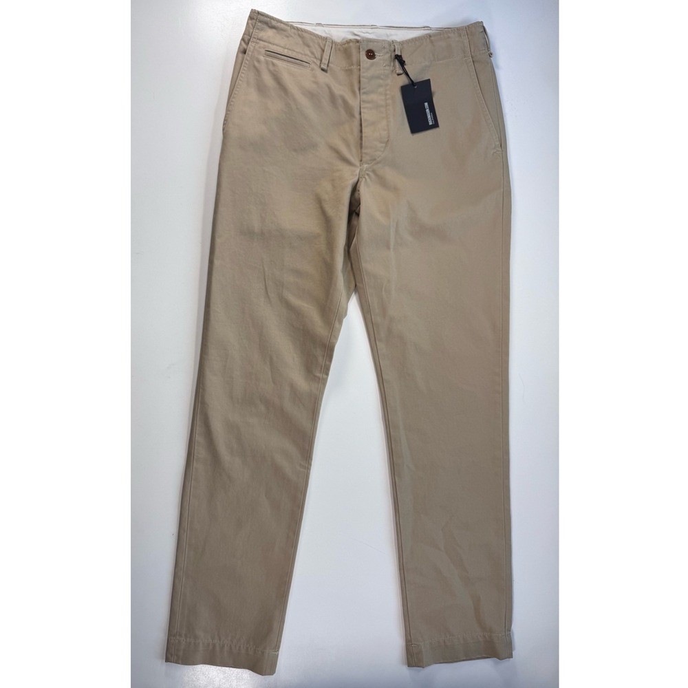 BUCK MASON Uniform Khaki Paperback Twill Maverick Slim Officer Chino Mens 31x33